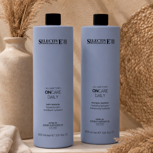 Хидратиращ комплект Selective OnCare Daily шампоан и балсам 2x1000ml за ежедневна грижа за косата